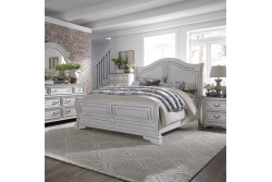 Magnolia Manor Queen Sleigh Bed, Dresser & Mirror, Chest, Night Stand