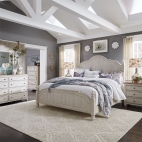 Farmhouse Reimagined Poster Bed, Dresser & Mirror, Chest, NS
