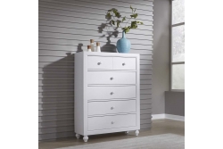 Cottage View 5 Drawer Chest (White)